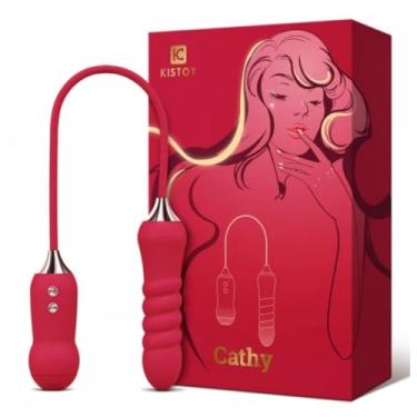 Imagem de Vibrador Duplo Cathy 5 Modos De Pulsação E Vai E Vem Silencioso e Discreto Recarregável