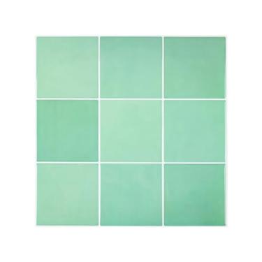 Imagem de Azulejo quadrado verde para descascar e colar, adesivo autoadesivo para descascar e colar azulejos de parede Backsplash de cozinha azulejo sintético feito à mão (30,48 cm x 30,48 cm, quadrado)
