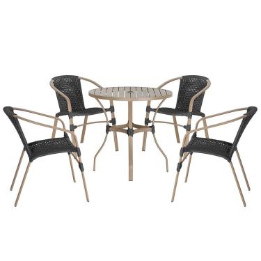 Imagem de 04  Cadeiras Floripa e Mesa Roma Trama 