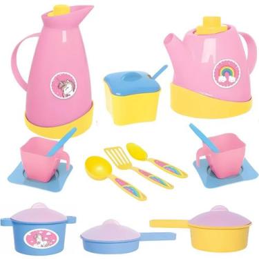 Imagem de Brinquedo Kit Unika Café e Panelas Unicónio16 Peças 1501 - Samba Toys