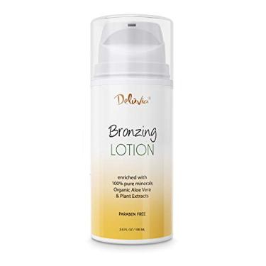 Imagem de DELÚVIA Loção Bronzeadora Corporal Brilho E Brilho, Maquiagem Pós-Sol Para Pernas, Hidratante Iluminador, Rosto Corpo. Cuidados Com A Pele Por