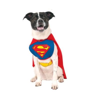Imagem de Rubie's Fantasia unissex adulto DC Comics Classic Superman Pet Party Supplies, multicolorido, M Neck 14,5 Circunferência 20 Costas 15 EUA