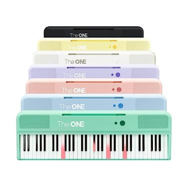 Imagem de The ONE Teclado inteligente COR 61 teclas iluminadas teclado piano, piano elétrico MIDI para iniciantes com 256 tons, polifonia 64, luzes LED embutidas e aplicativos grátis (verde)