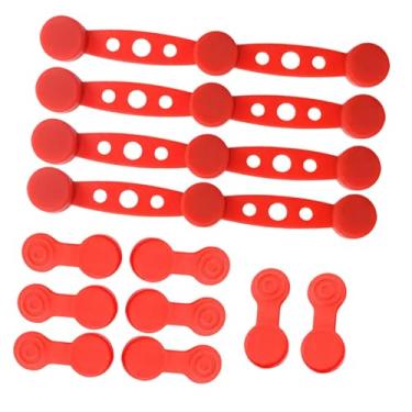 Imagem de Fenteer 4pcs fryer silicone fiftles de fritória de ar acessórios de cozinha, gadget de cozinha, Vermelho