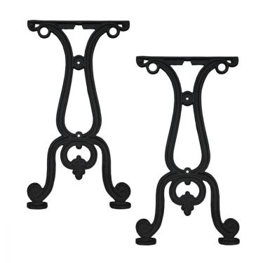Imagem de Par De Pé De Mesa Base Paris Em Ferro Fundido 69X37Cm