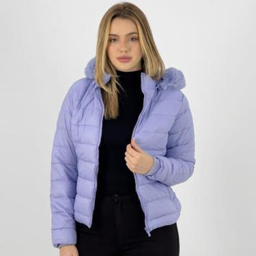 Imagem de Jaqueta Blue Rose de Nylon Curta com Capuz Feminina-Feminino