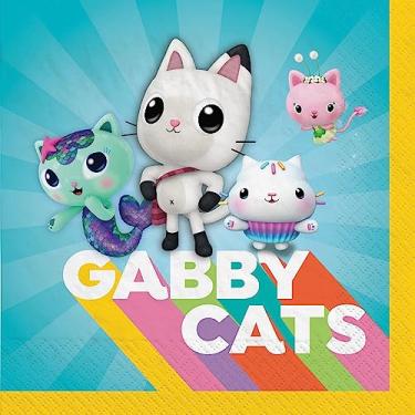 Imagem de Gabby's Dollhouse Paper Party Napkins - 6.5" x 6.5" | Multi-color | Pack of 16