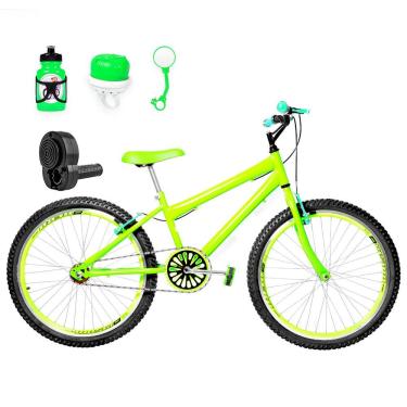 Imagem de Bicicleta Aro 24 Aero + Kit Passeio E Acelerador Verde Claro