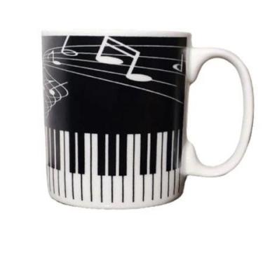 Imagem de Caneca de Porcelana - Piano Órgão Eletrônico Música Notas - loja dinka