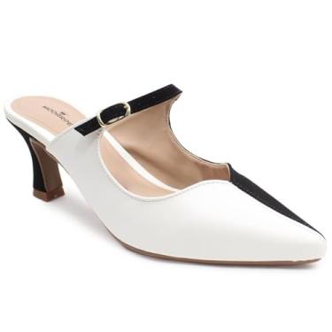 Imagem de Scarpin Mule Modarpe Salto Baixo Moderno S19 (Branco Preto, BR, Adulto, Numérico, 39)