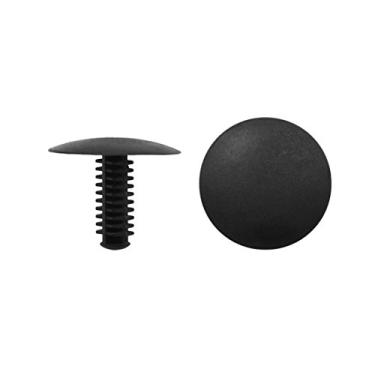 Imagem de uxcell 40 pçs preto carro plástico empurrar rebites prendedores para-choques para 5 mm x 4 mm diâmetro furo