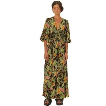 Imagem de Vestido Longo Farm Rio Manga Paraíso Tropical-Feminino