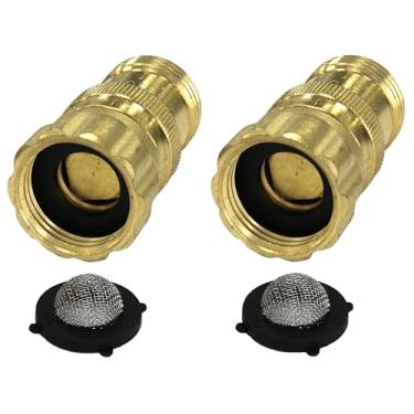 Imagem de Vibrant Yard Co. LLC Regulador de pressão de 25 psi para mangueira de imersão e sistema de irrigação por gotejamento com rosca de mangueira - latão resistente sem chumbo (com anéis de vedação