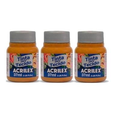 Imagem de Tinta Para Tecido Fosca Acrilex 37ml 3 Unidades Artesanato Fixação Frio Alta Cobertura – Fixação a Frio e Alta Cobertura Com Acabamento Fosco, Este Kit É A Escolha Perfeita Para Quem Busca Qualidade (Siena Natural 539)