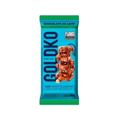 Imagem de Barra de Chocolate Ao Leite Avelã Goldko  80g