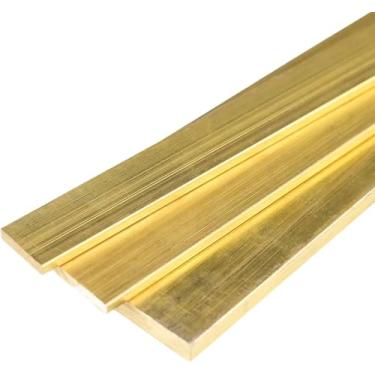 Imagem de Estoque De Barra Plana De Latão De Perfil Plano 5 Mm De Espessura X20 / 25/30 / 35 Mm De Largura X 500 Mm De Comprimento Placas De Latão Estoque De Moinho Para Fabricação De Facas, 5 * 20 * 500mm