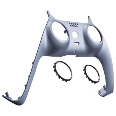 Imagem de eXtremeRate Capa Decorativa De Prata Esterlina Compatível Com Controle Ps5, Clipe Substituição Faça Você Mesmo, Placas Personalizadas, Anéis Destaque