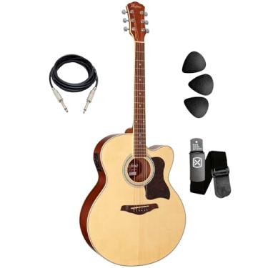 Imagem de Violão Jumbo Hofma Hmj-223 Cutway Natural Brilhante Aço