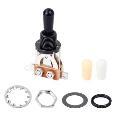 Imagem de Banworks Interruptor Seletor De Captador Métrico 3 Vias Para Guitarra Estilo Epiphone Epi Lp Les Paul Jt/Dwq-01 Preta Com Ponta