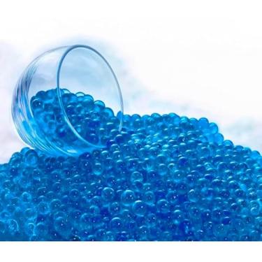 Imagem de Bolinhas de Gel Azuis para Decoração e Hidratação de Plantas, Esferas Hidrogel