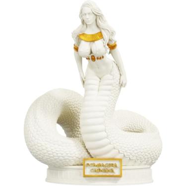 Imagem de Estátua Pombagira Cainana Imagem Umbanda Candomblé (Cor Mármore Dourado)