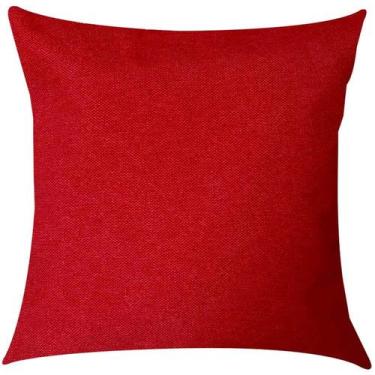 Imagem de Capa de Almofada Vermelho Liso Impermeável 45x45cm - Sua Casa Decor
