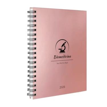 Imagem de Agenda 2026 Planner Semanal Personalizada Profissões Rose Gold Biomedicina