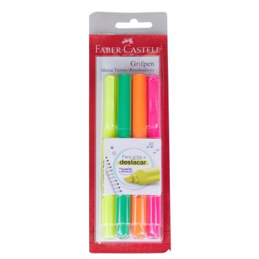 Imagem de Caneta Marca Texto Grifpen com 4 Faber Castell MT/ESZF