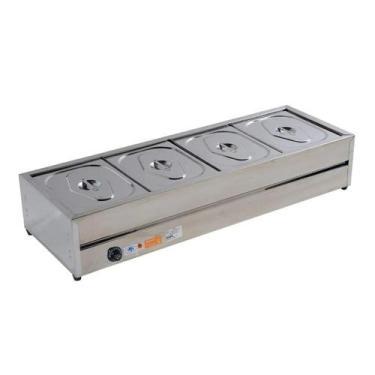 Imagem de Rechaud Self Service Térmico 4 Cubas Aço Inox Ibet, 220V