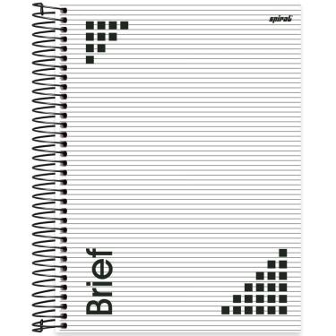 Imagem de Caderno universitário capa dura 20x1 320 folhas Brief branco 2371521 Spiral Brf