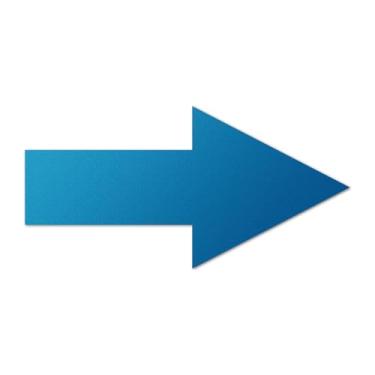 Imagem de 101SIGNCITY Decalques de piso Blue Arrow – Adesivos direcionais de vinil de 25 x 12 cm (1 pacote) | Sinais de seta antiderrapantes e duráveis para superfícies lisas, orientação e fluxo de tráfego