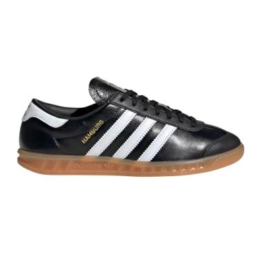 Imagem de adidas Tênis feminino Hamburgo com cadarço casual - preto, Preto, 34