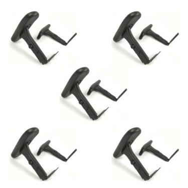 Imagem de KIT 5 Par de Braços Regulavéis Para Cadeira De Escritório Preto - Gené