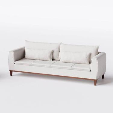 Imagem de Sofá Living Lisboa 1,80m em Linho Algodão Lapidado - Home Mobily