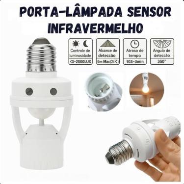 Imagem de Sensor de Movimento E27 com Fotocélula para Iluminação Sustentável em 