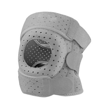 Imagem de UGPLM Joelheira estabilizadora de patela antiderrapante e à prova de choque para levantamento de peso, academia, atletismo, escalada, Cinza
