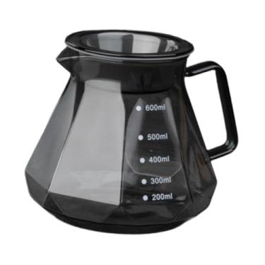 Imagem de Fenteer Cafeteira de vidro para servir, cafeteira de gotejamento, 20 oz/600ml, coador de café de vidro transparente Classic Baristas, para casa, café e, Preto