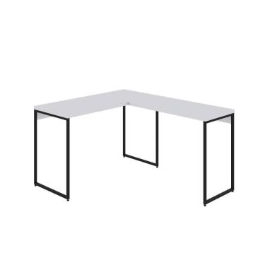 Imagem de Mesa Em L Dynamica Office 120x140x75cm Branco Chess - Branco Chess -