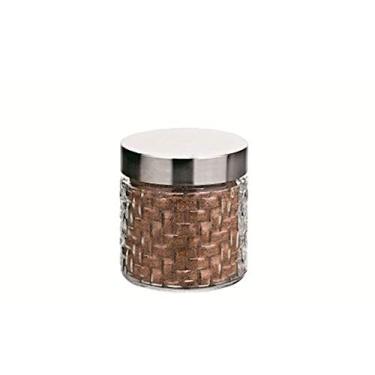 Imagem de VDR2140-12 - POTE DE VIDRO COM TAMPA INOX RATTAN 0,5L - EURO