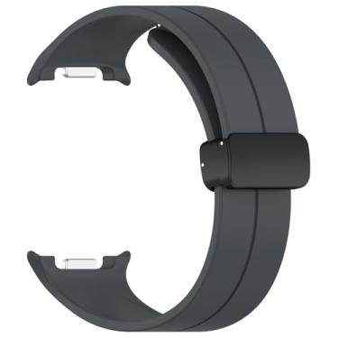Imagem de Pulseira Silicone Fecho Magnetico Preto LTimports para Galaxy Watch 8 Classic 46mm e Galaxy Watch8 44mm/40mm (LT-Cinza)