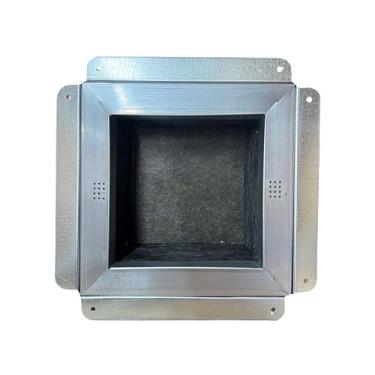 Imagem de F and L Aluminum Parts Caixa de registro de teto galvanizado isolada R6 - conecta a ventilação e o difusor, bota de duto HVAC" (aço galvanizado, 25 x 10 cm)