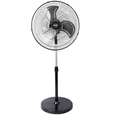 Imagem de Xcity - Ventilador oscilante de pedestal industrial de 18 polegadas, 3 velocidades, ventilador de suporte de alta velocidade, máximo 3100 CFM, altura e inclinação ajustáveis, ventiladores de metal