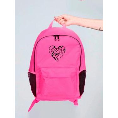 Imagem de Mochila Feminina Nylon Heart 4 Estampada Personalizada Resistente Gran