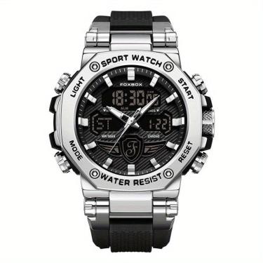 Imagem de Relógio Masculino Display Luminoso Multifuncional Esportivo Pulseira De Silicone Preto...