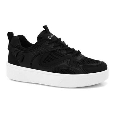 Imagem de Tênis Feminino Ramarim Sneaker, Preto, Branco, 37