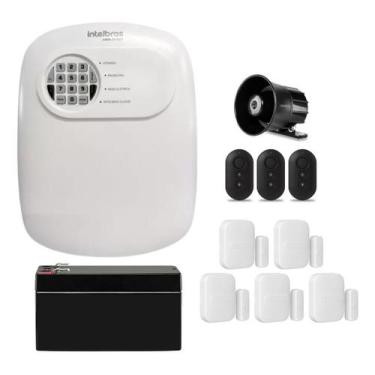 Imagem de Kit Alarme Sem Fio Intelbras ANM 24 NET com 5 Sensores de Abertura