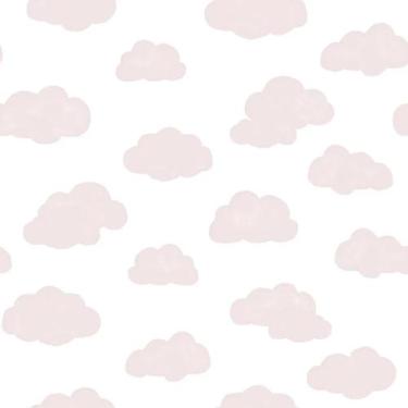 Imagem de Papel de Parede Vinílico Sonhos Ref 4241 nuvens Rosa 52cm x 10m - Bobi