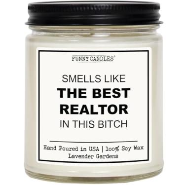 Imagem de Vela perfumada engraçada, presentes de corretor de imóveis para mulheres, homens - Dia das Mães, presentes de fechamento para corretores de imóveis, suprimentos para agentes imobiliários - Presentes