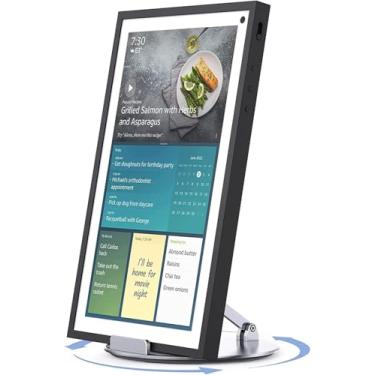 Imagem de Almoz Echo Show 15 Suporte giratório e inclinado, suporte de alumínio para Echo 15 com base rotativa de 360 graus, ângulo de visão ajustável, suporte dobrável para Echo Show 15