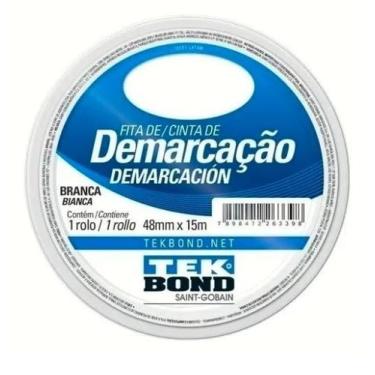 Imagem de Fita Demarcacao 48mmx15m Branca Tekbond Ef*